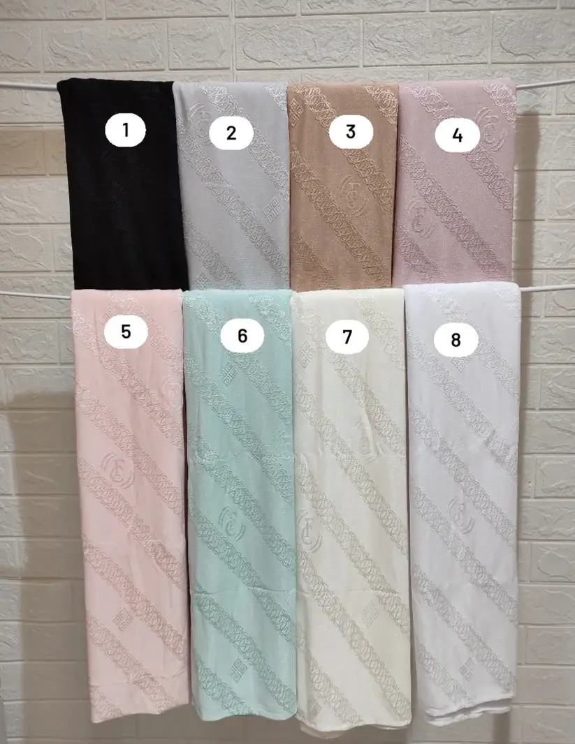 Hecho a mano - Vendita all'ingrosso Bandana/foulard per capelli - Donna - Hijab elastico in tessuto, misura 185 x 65 cm1