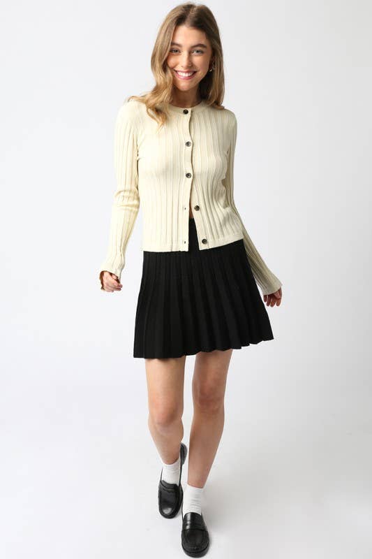 Olivaceous – Top de malha - Mulher por atacado – Top de Malha com Botões Haley5