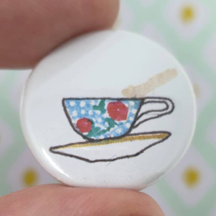 Vintage Spotty theekopspeld voor wholesale door Nicole Lawson Studio