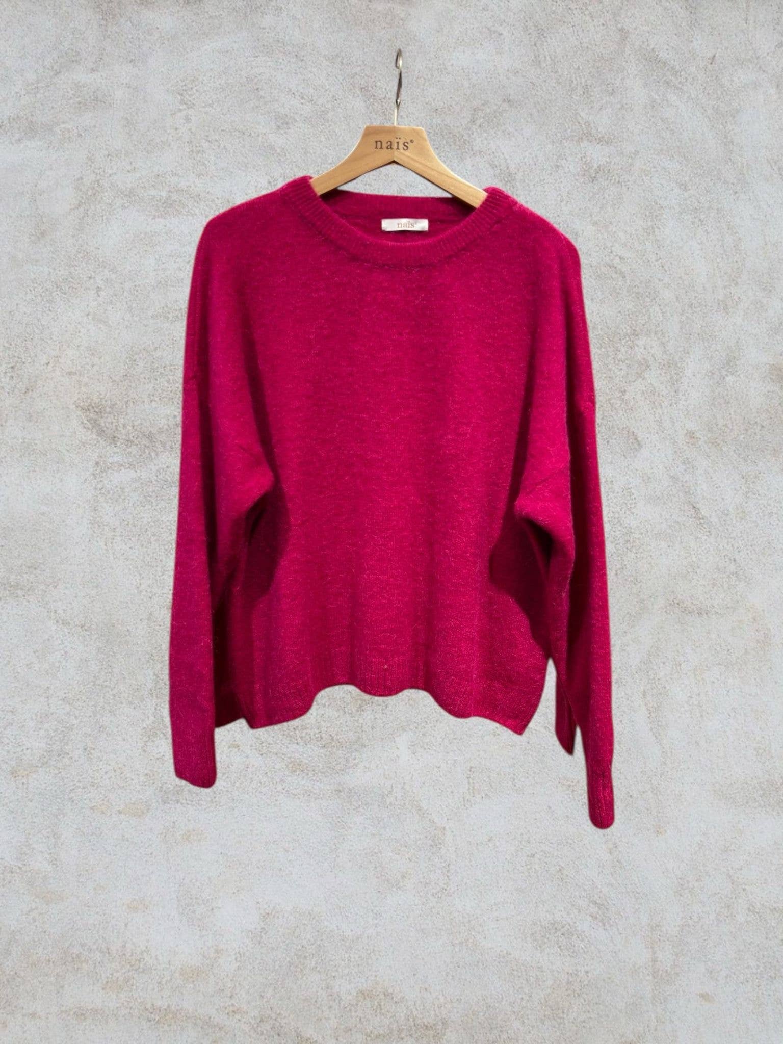 NAÏS PARIS - Wholesale Knit Sweater - Women's - Round neck long sleeve sweater in 30% superfine alpaca4