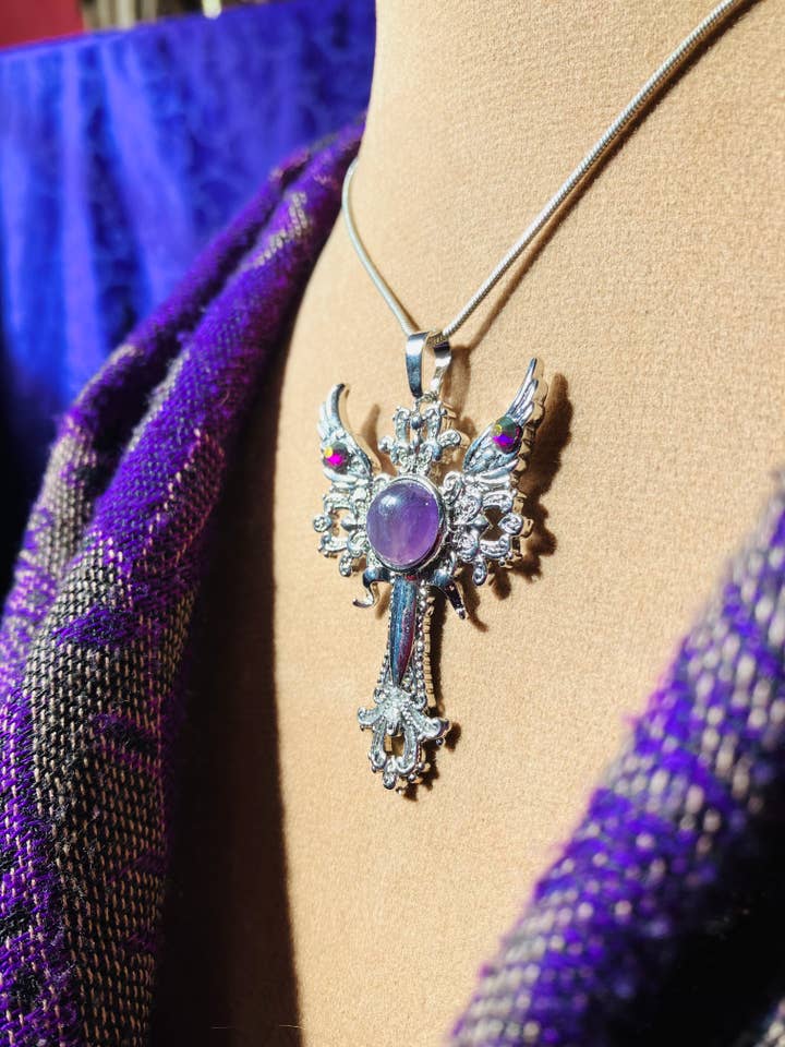 Colgante de alas de ángel Violet Flame, regalo, alas de ángel para venta al por mayor de Elysium Pendants