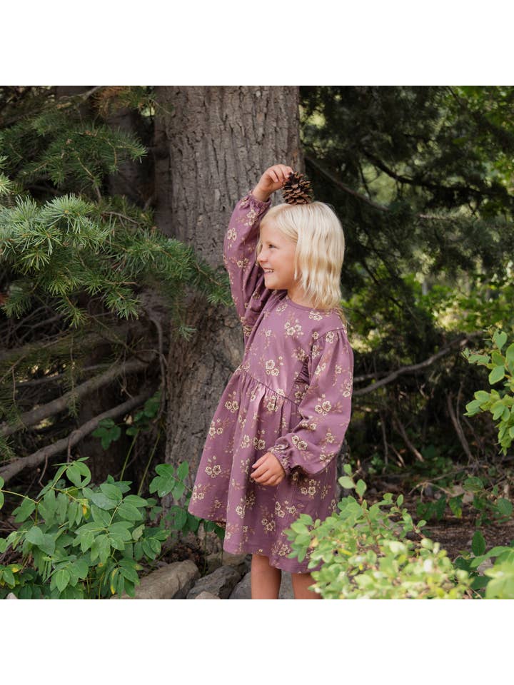 City Mouse Studio - Vendita all'ingrosso Vestito - Bambini - Abito a maniche a sbuffo - Fiori di orchidea2