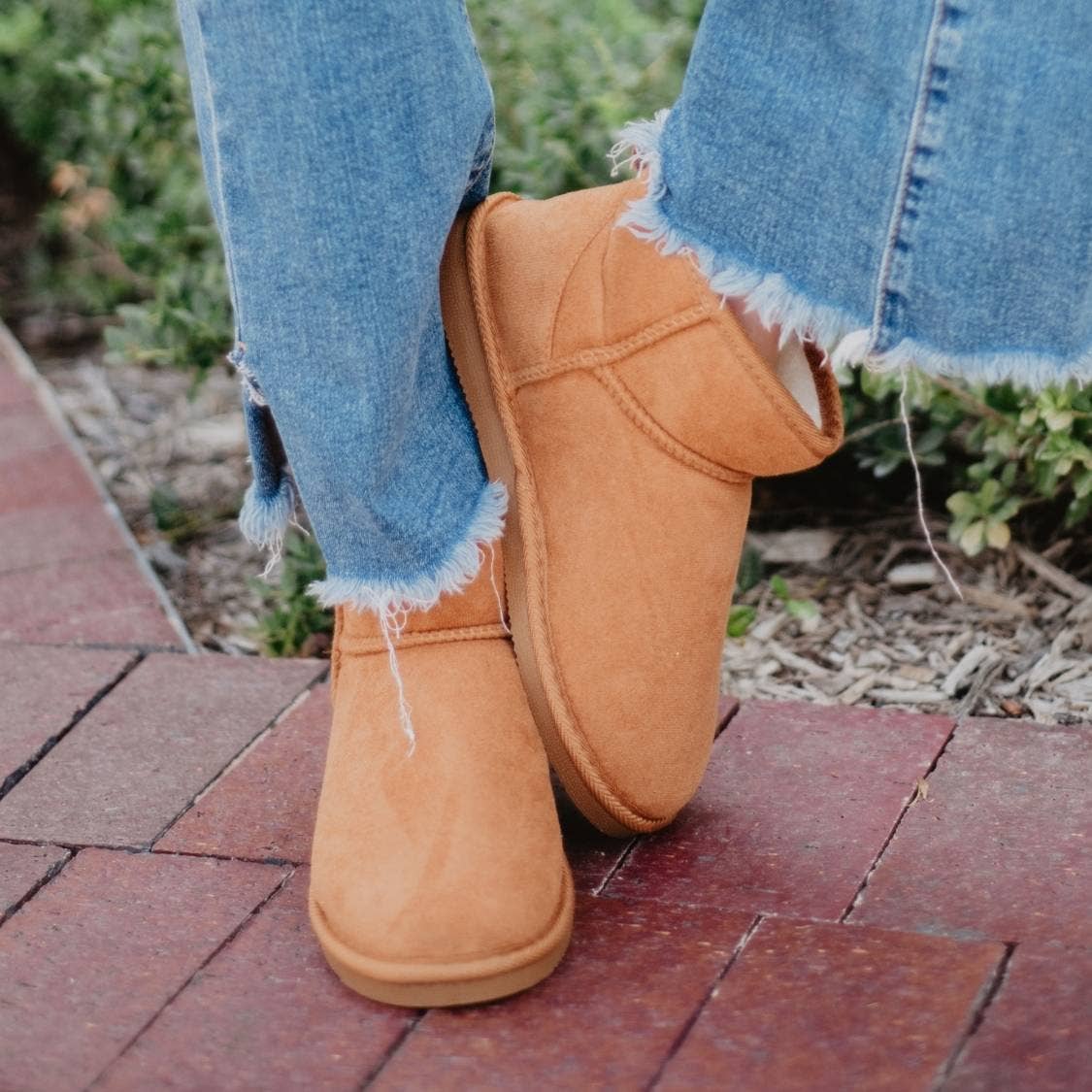 Chestnut Chesnut Fur Mini Ankle Boots for wholesale on Faire2