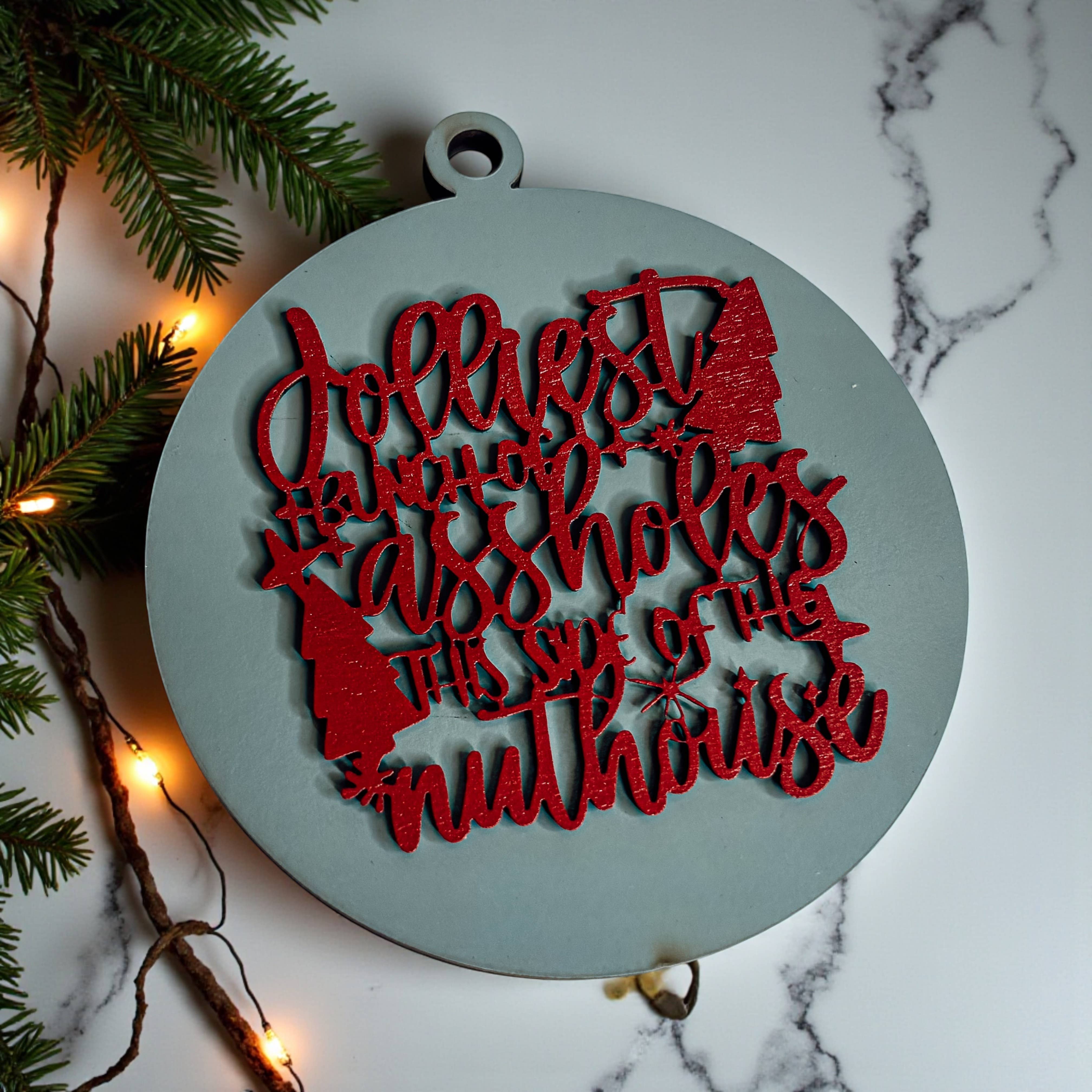 Gia Roma - Wholesale Ornament - Hanging Christmas Decor + Handmade Wooden Ornament Funny148