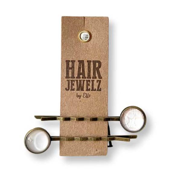 Colour clip Slide “White Sand” for wholesale by Hairjewelz by Elle