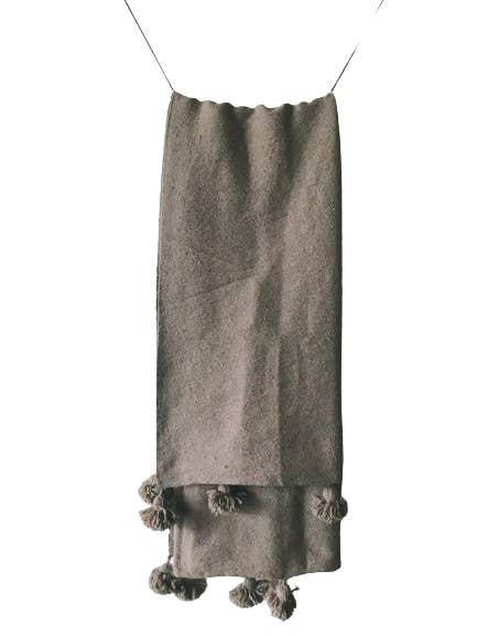 Pompom Plaid Xl Taupe for wholesale by Bambu Living