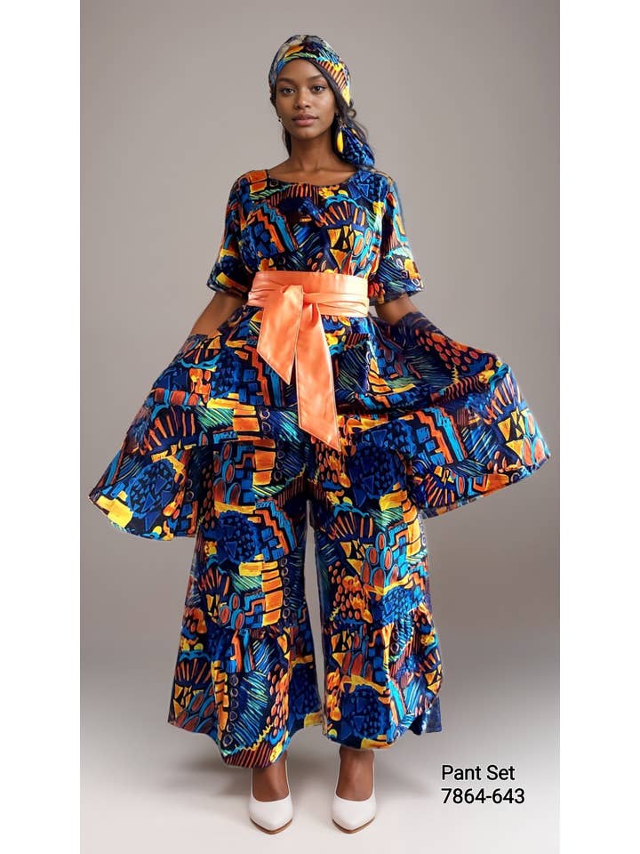 India Batik - Wholesale Top & pants set (NOT Loungewear) – Women's - 7684 Woman Pant & Blouse Set Print 643