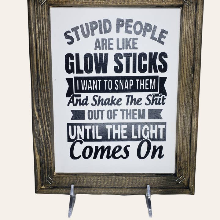 Reverse Canvas People are Glowsticks Sign for wholesale by Mommas Craft Workshop