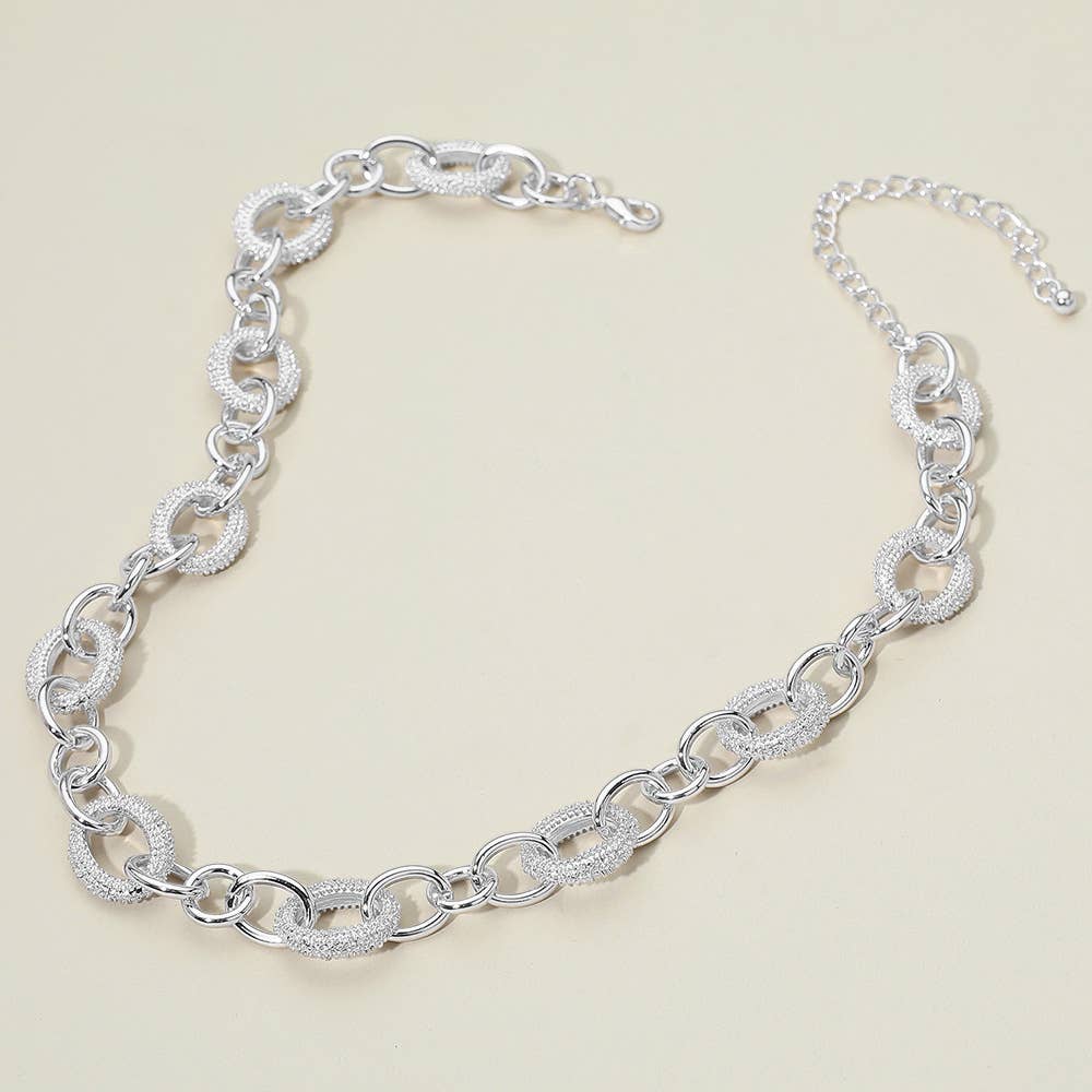 Sensibling Corp. - Wholesale Link & Chain Necklace - Chunky Textured Link Chain Necklace5