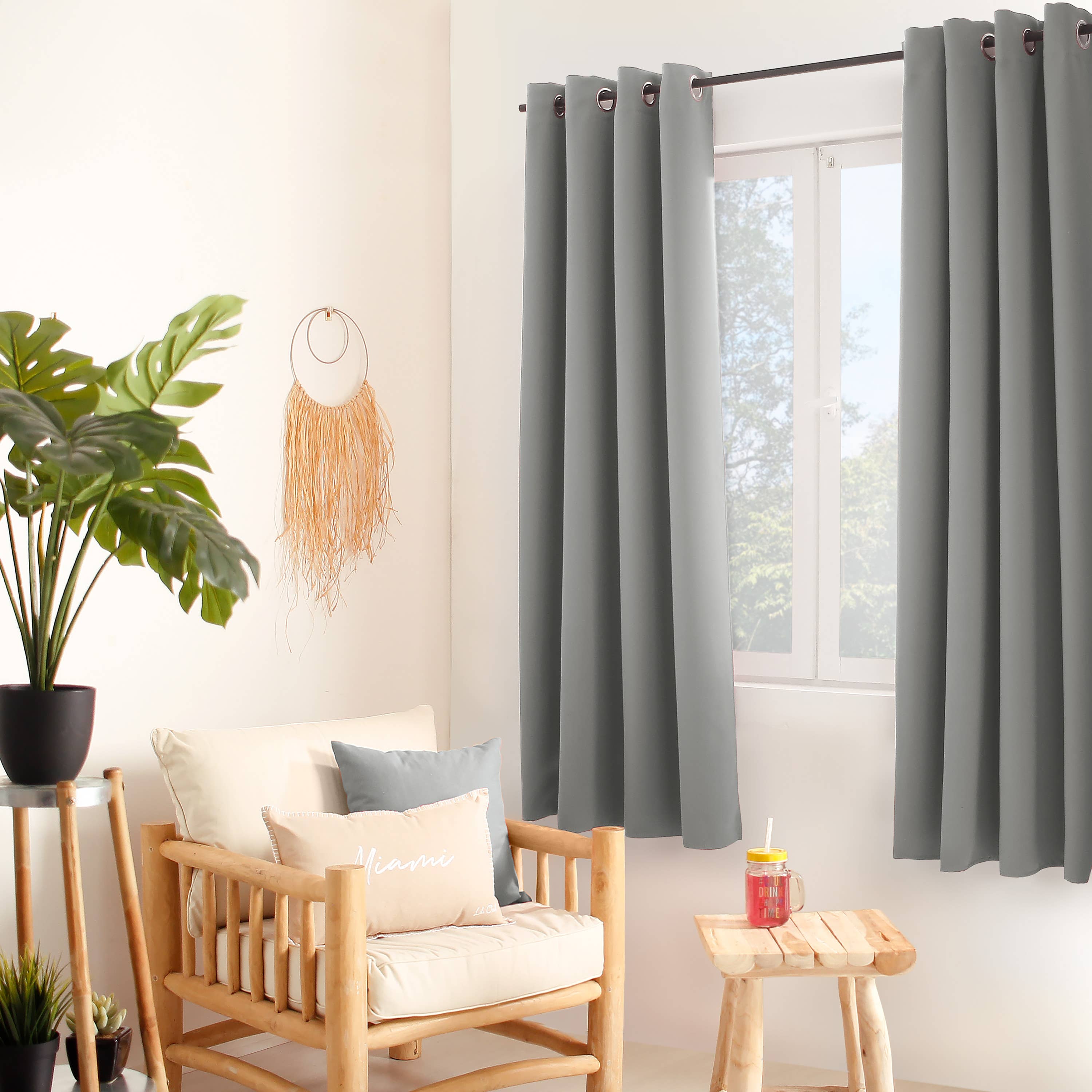 DECOSTARS - CmaDECO - Wholesale Curtain - Blackout Thermal Curtain with Eyelets, 135x180cm, Glacier19