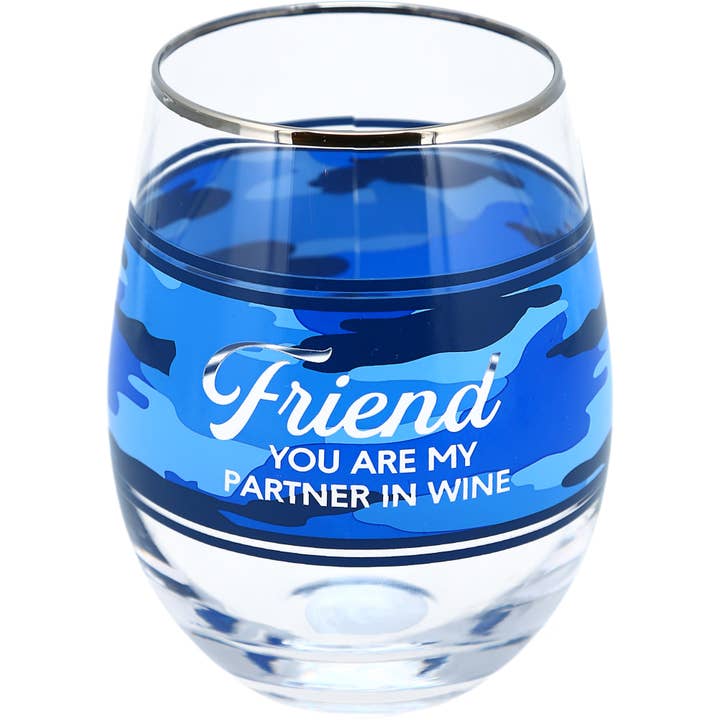Friend - 18 oz Stemless Wine Glass for wholesale by Pavilion