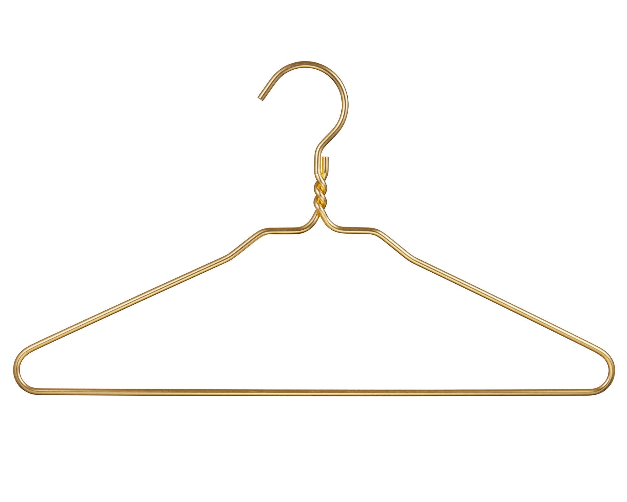 DEILSY - Vente Cintres - Cintres en aluminium doré (5 pièces par pochette en papier)3