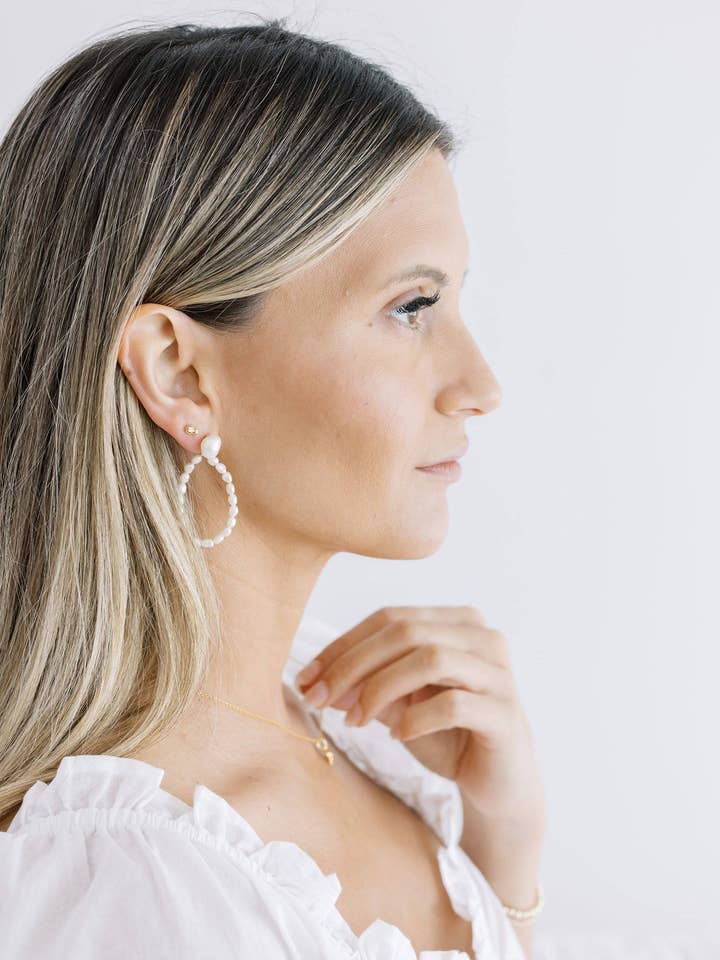 Boucles d'oreilles perle pour la vente par Coast and Cove