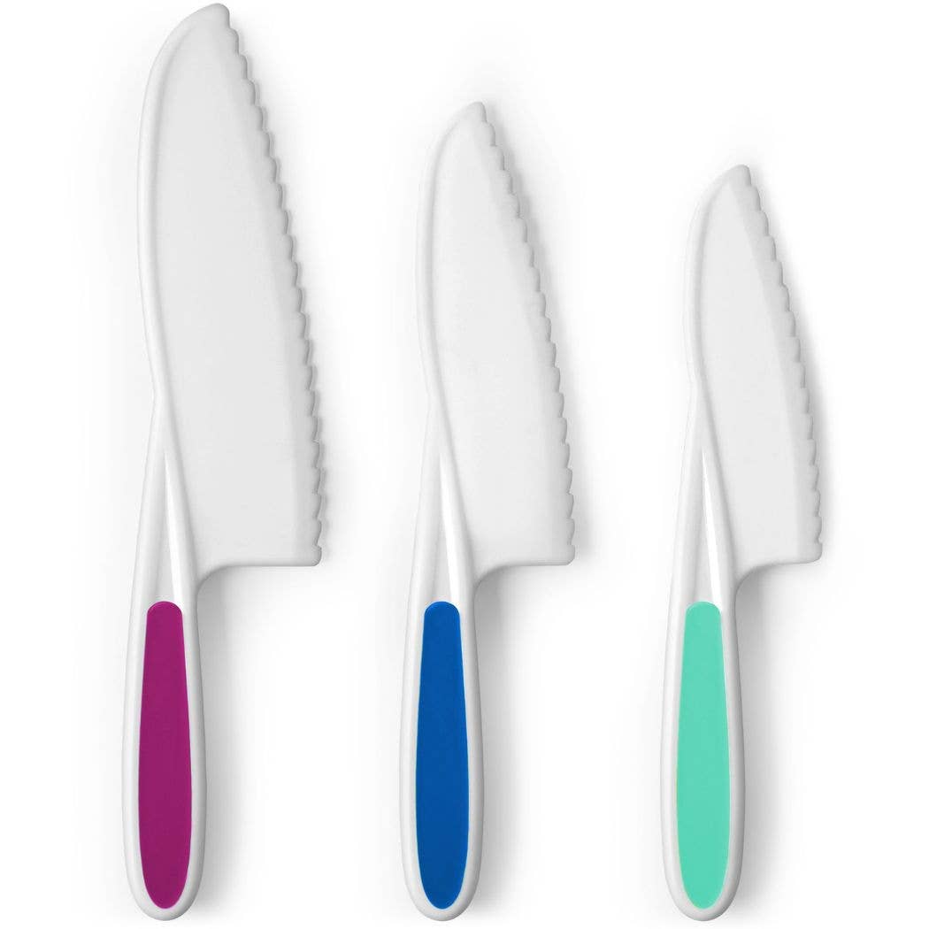 Zulay Kitchen - Wholesale Knife Set - Safety Knife Set for Kids – 3-Piece Montessori Kitchen Tool19
