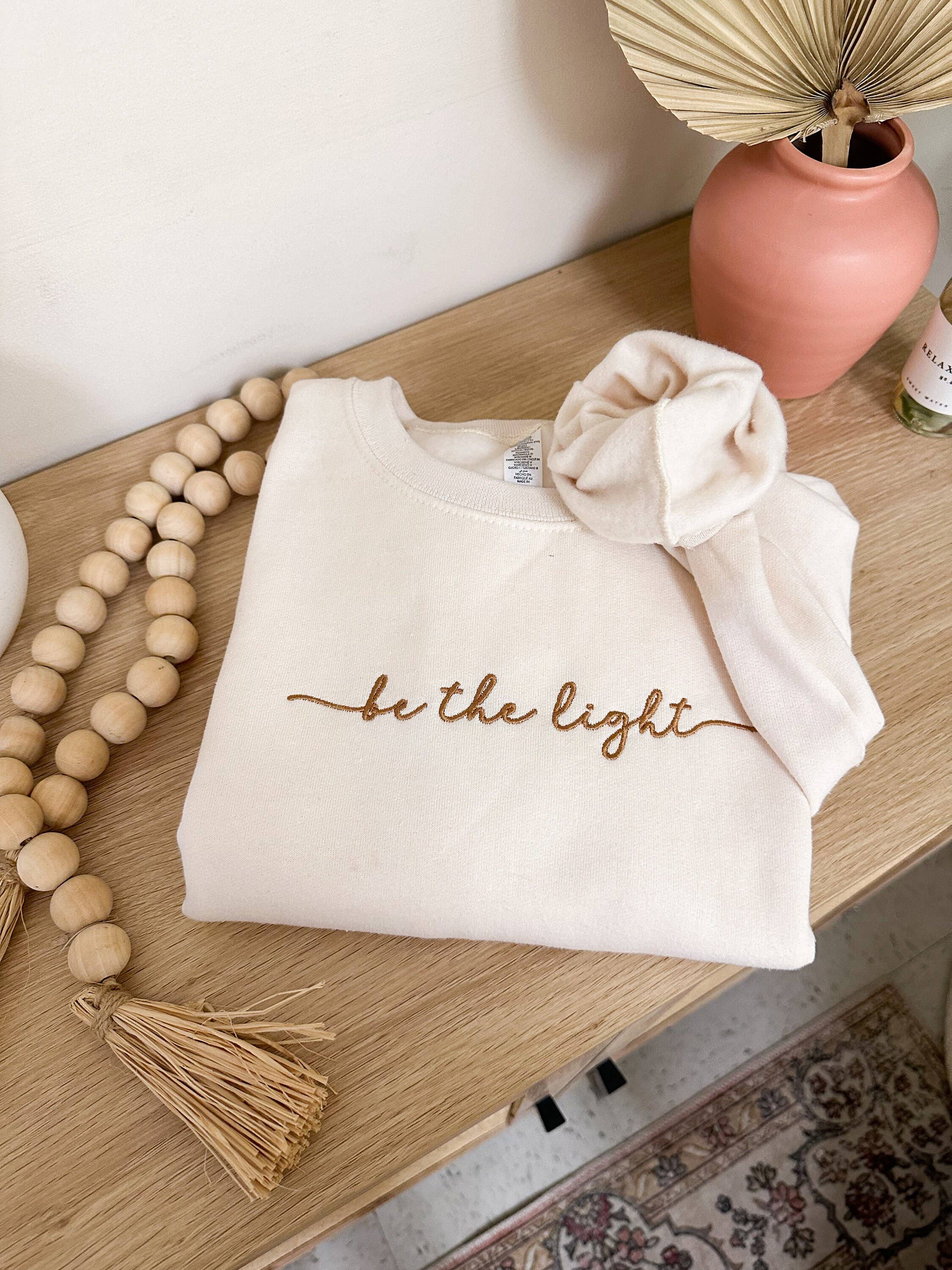 Honey Soul LLC - Wholesale Sweatshirt - Women's - Embroidered Be The Light Sweatshirt7