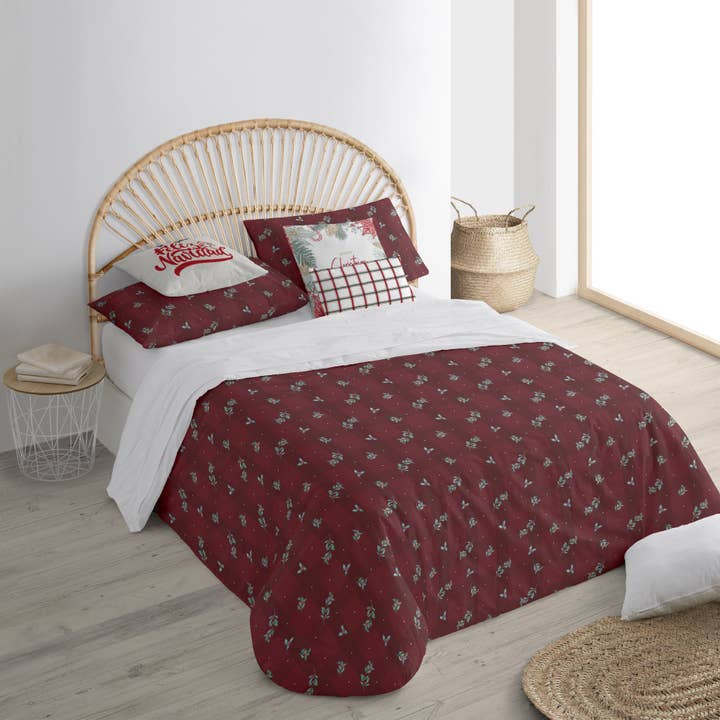SG HOGAR - Wholesale Throw Blanket - Red Christmas 1 Velvet Reversible Duvet Cover4