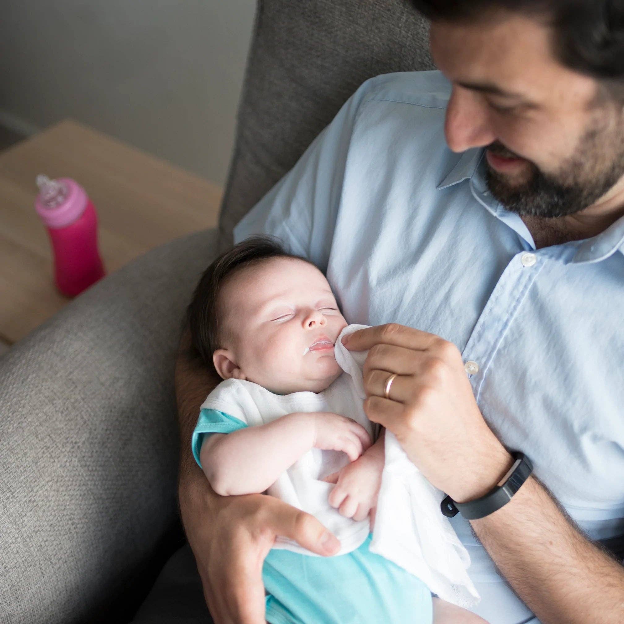 For Baby and Up - Green Sprouts - Wholesale Face & body wipes – Baby - Muslin Face Cloths made from Organic Cotton (5pk)-12" x 12"2