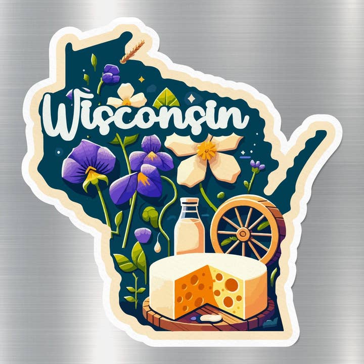 Wisconsin State Sticker for wholesale by GraffMerch.com
