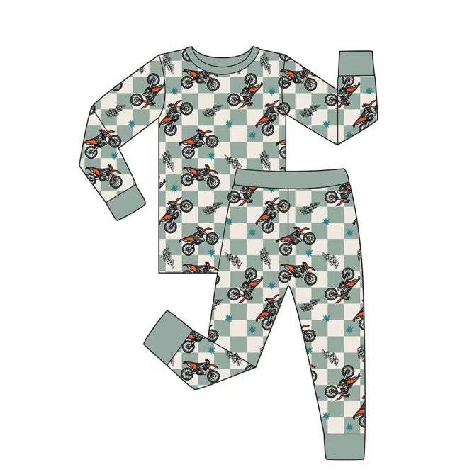 Dirt Bike | Ensemble de pyjama deux pièces à manches longues pour la vente par KB Collections