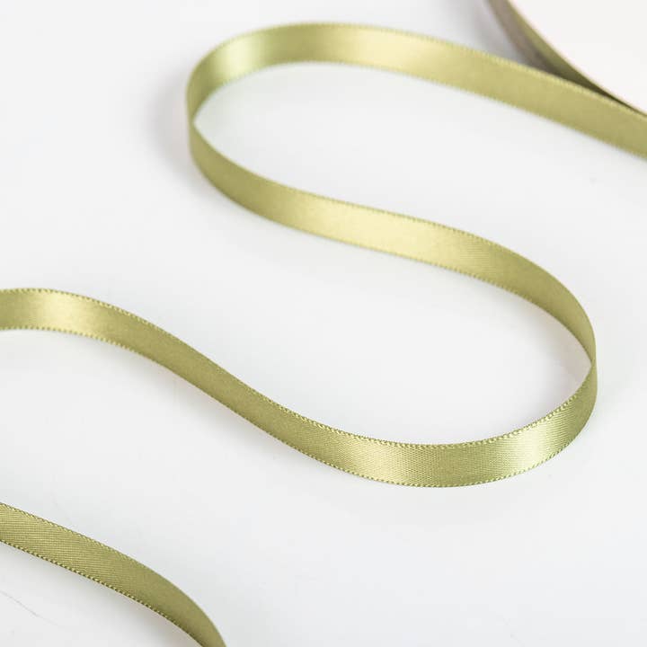Little Ribbon Shop - Wholesale Ribbon - Gift Wrapping - Olive 104 Double Faced Satin Ribbon 100-Yard Roll