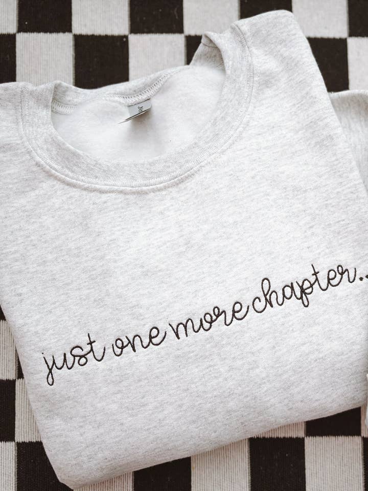 One More Chapter Embroidered Crewneck | Sweatshirt for wholesale by Graphic Tees & Co.