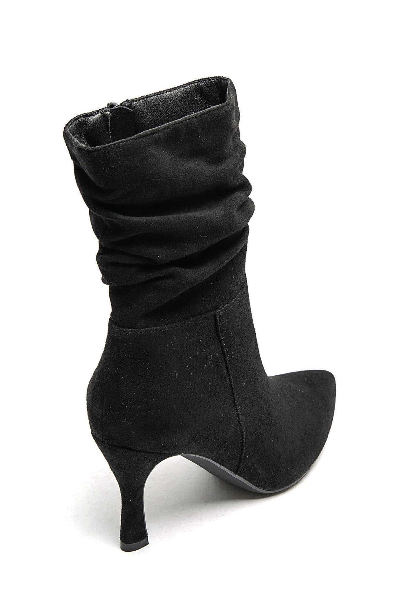 No Doubt Shoes - Venta al por mayor Botines - Mujer - BOTINES DE TACÓN MEDIO EN PUNTA CON FRUNCIDO EN LA PANTORRILLA22