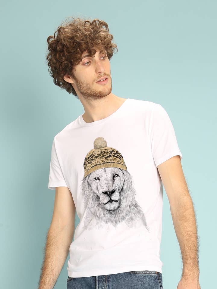 Vinteren Kommer Mænds Hvid T-shirt for engroshandel hos Wooop