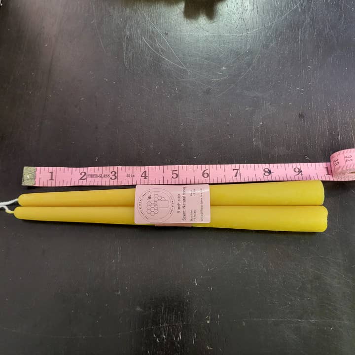 Different Branches - Wholesale Tapered candle/candlestick - Handmade 2 pack of 9 in pure beeswax candle taper sticks4