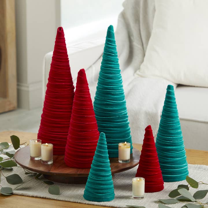 Your Heart's Content - Wholesale Decorative Tabletop Object - Trees Velvet Large, Minimalist Mantel, Christmas 2025 Table9