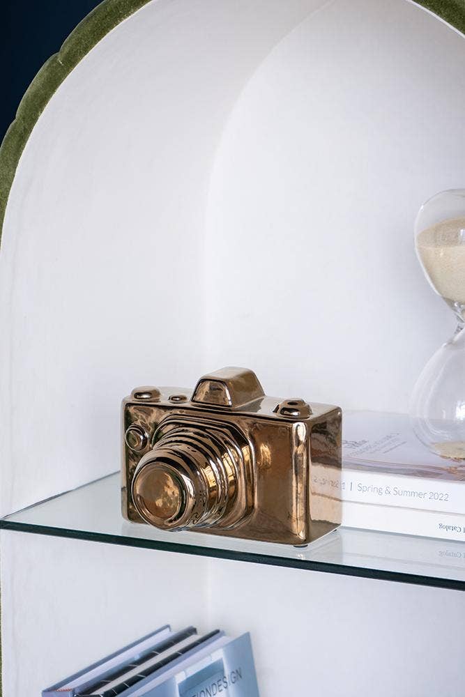 A&B Home Group Inc. - Wholesale Decorative Tabletop Object - 6x5x4" Griffiths Camera Accent - Gold8