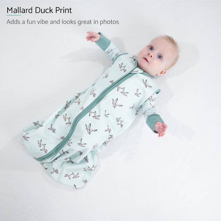 LollyBanks - Wholesale Sleepsack - Baby - Quackin'Up Mallard Duck Sleep Sack, 100% Organic Cotton2