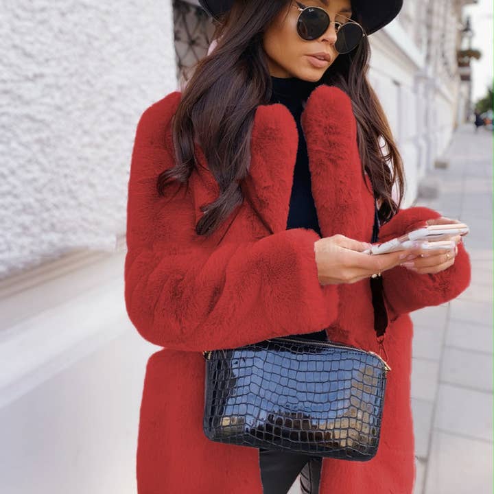 Elegant Faux Fur Coat for Women – Plus Size Warm for wholesale by ACCITY