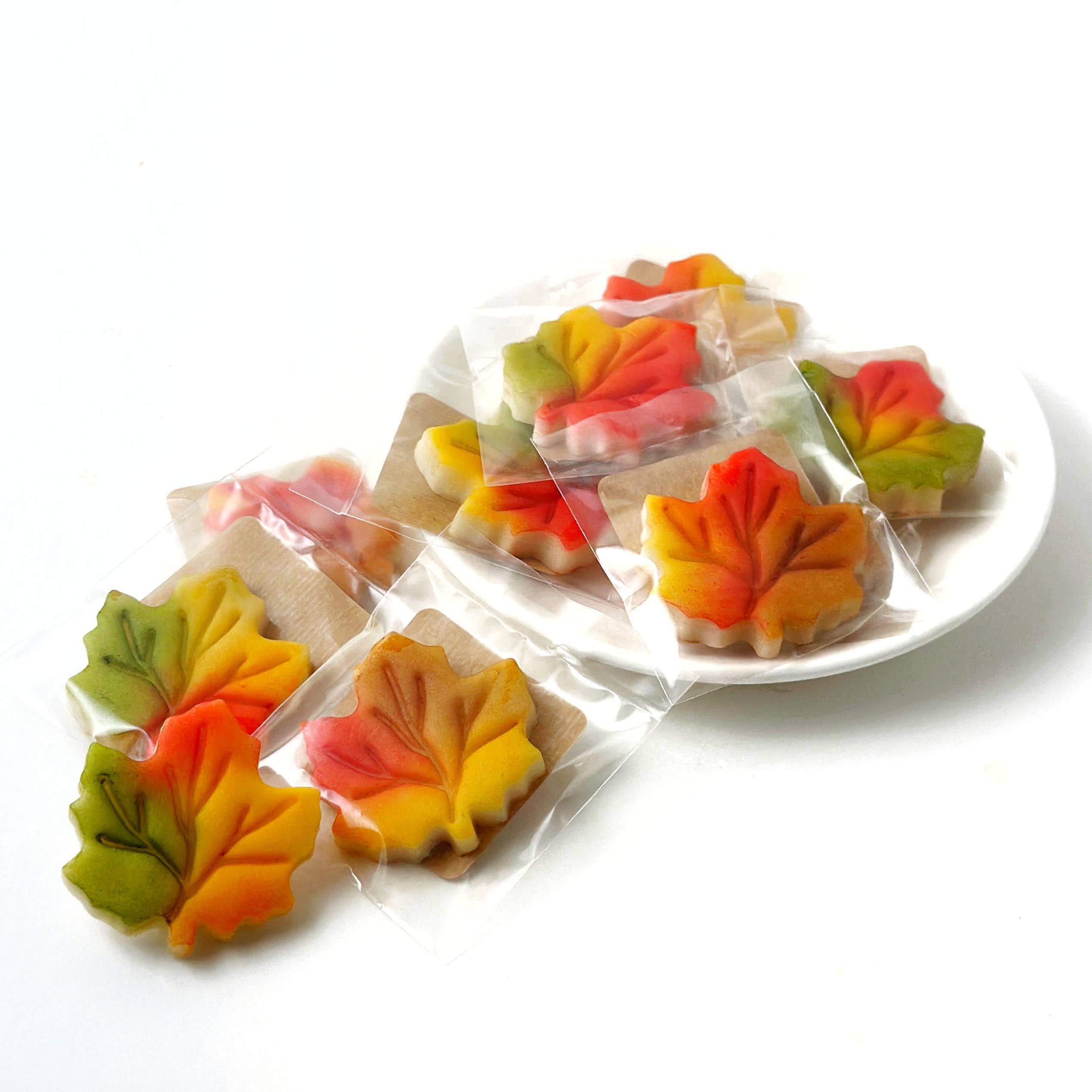marzipops - Wholesale Hard Candy - Gourmet Marzipan Autumn + Thanksgiving Maple Leaves Candy2
