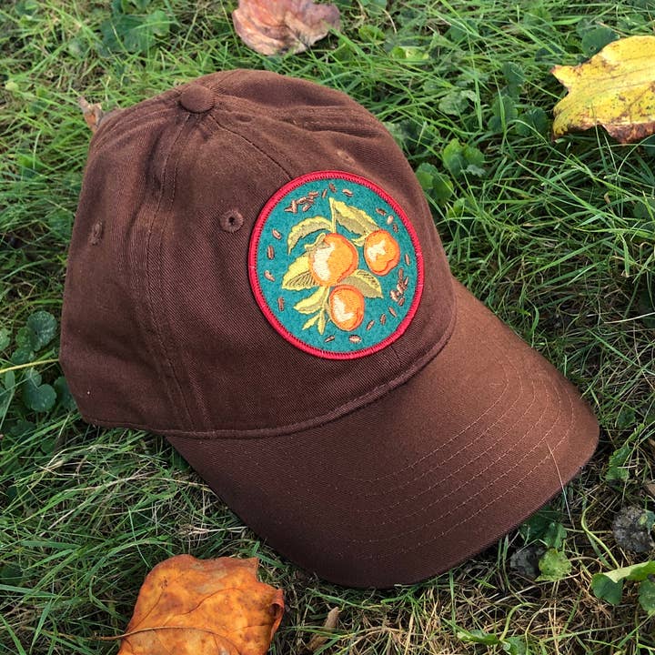 Persimmon Organic Cotton Native Plant Patch Hat for wholesale by Solstice Handmade