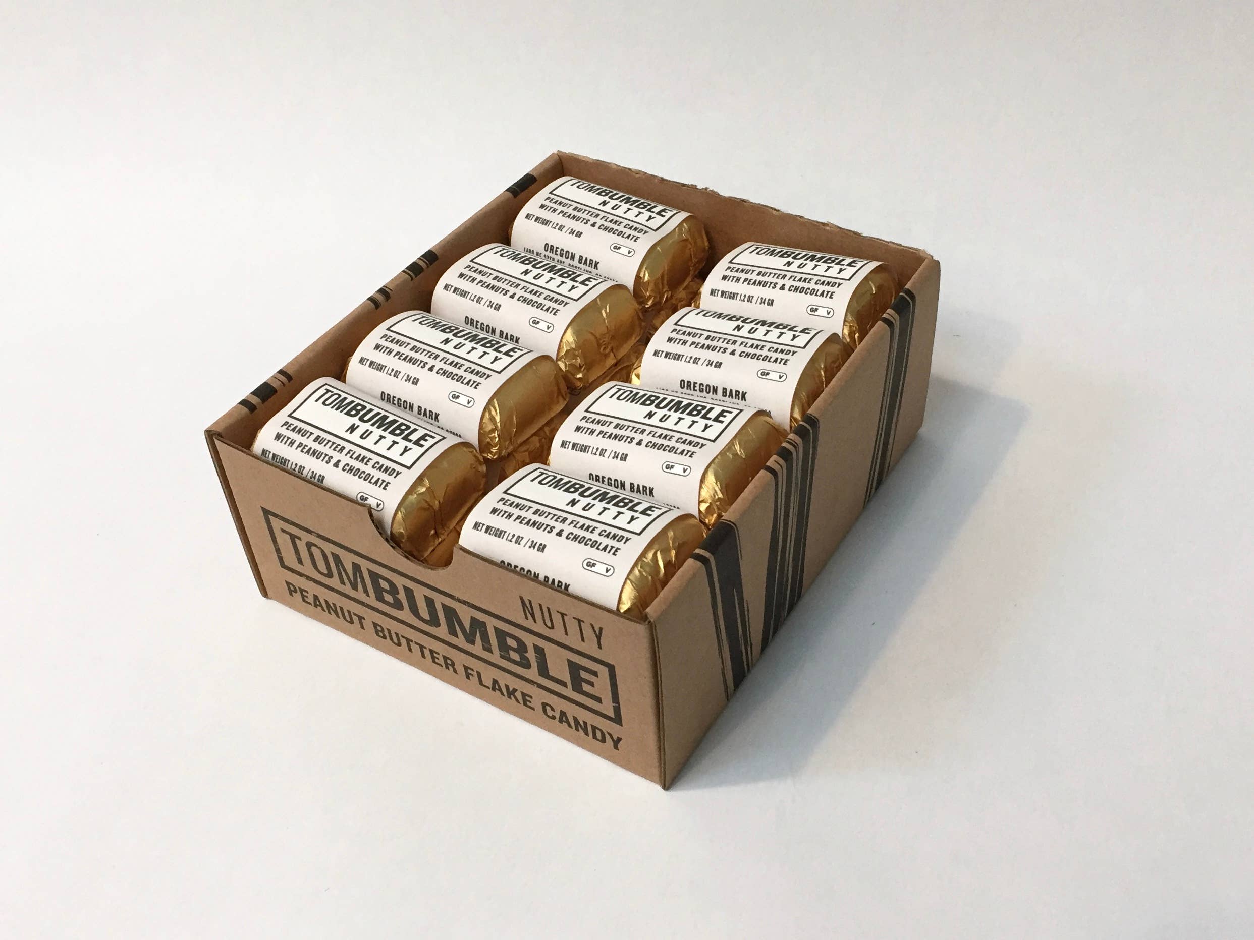 Oregon Bark - Wholesale Chocolate Bar - Tom Bumble Nutty Candy Bar - Peanut Butter Flake & Chocolate