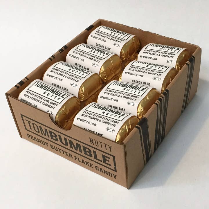 Oregon Bark - Wholesale Chocolate Bar - Tom Bumble Nutty Candy Bar - Peanut Butter Flake & Chocolate