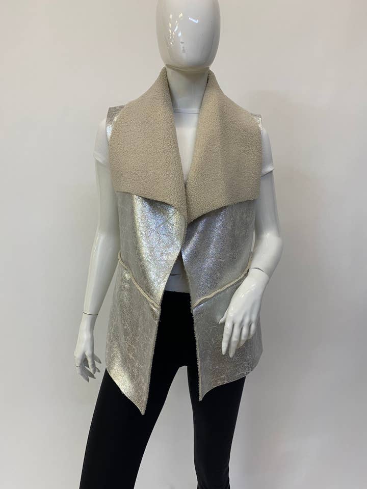 ORNELLA PARIS - Wholesale Outerwear Vest - Women's - BLL-G2582 Fur Sleeveless Vest