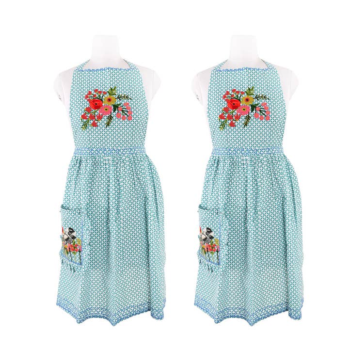 Karma Living - Wholesale Apron - 2ABKTAP650_TL Set/2 BARNYARD FOWL APRON 33x34