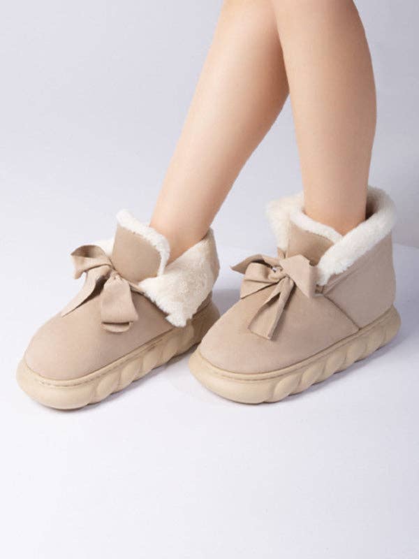 Plush Looks - Wholesale Booties - Women's - Casual Keep Warm Non-Slip Velvet Booties