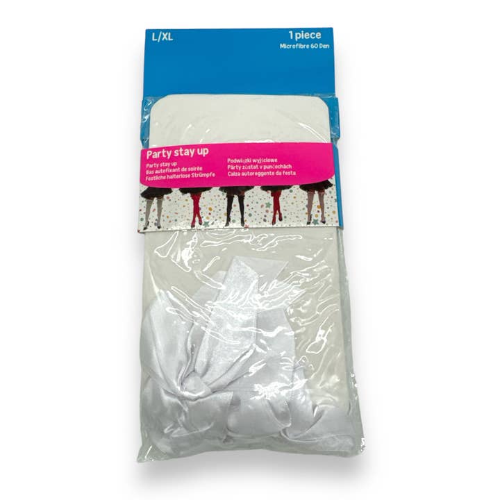 Kinky Pleasure - Wholesale Stockings - Women's - Kinky Pleasure - MP048 - Stockings White - 2 Sizes