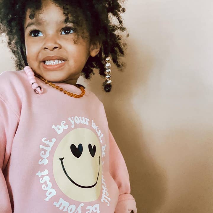 Be Your Best Self Toddler Girls Graphic Sweatshirt for wholesale by 6Heart Collective, LLC