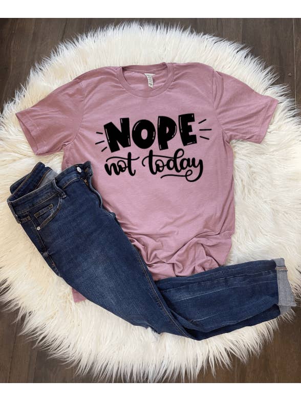 Fost & Found Design Co - Venta al por mayor Camiseta serigrafiada - Mujer - Camiseta adulto Nope Not Today