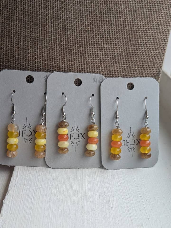 Höstliga Rondelle Silverdroppar (Olika alternativ tillgängliga) för wholesale av JFOX Jewelry