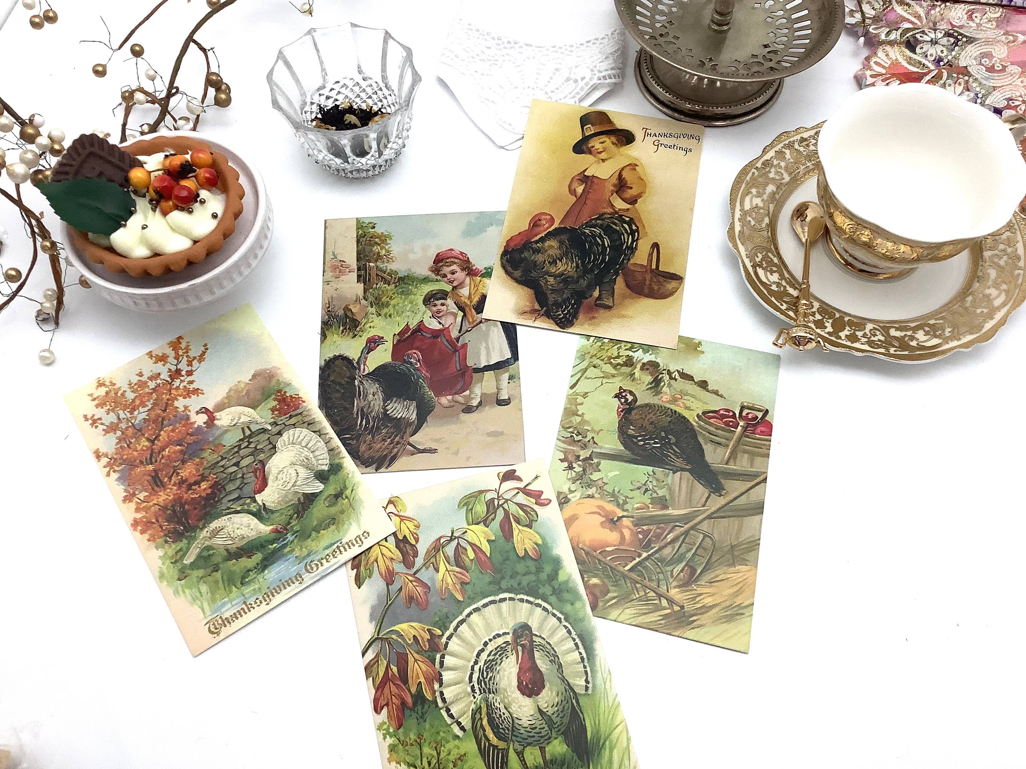 All Little Cute Things – Engroshandel Teposer – Te med postkort med græskarkrydderi vintage Thanksgiving4