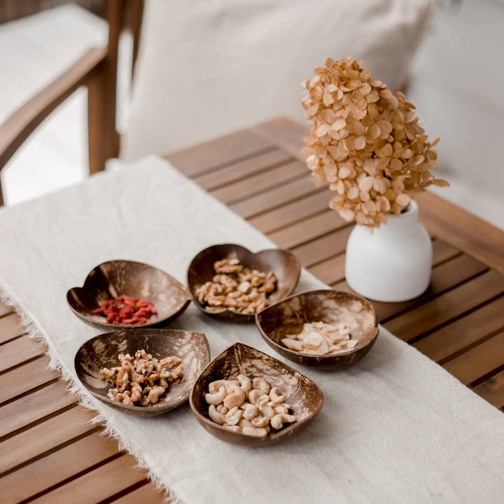 Coconut Heart Tray - Set of 5 for wholesale by Q Home Australia