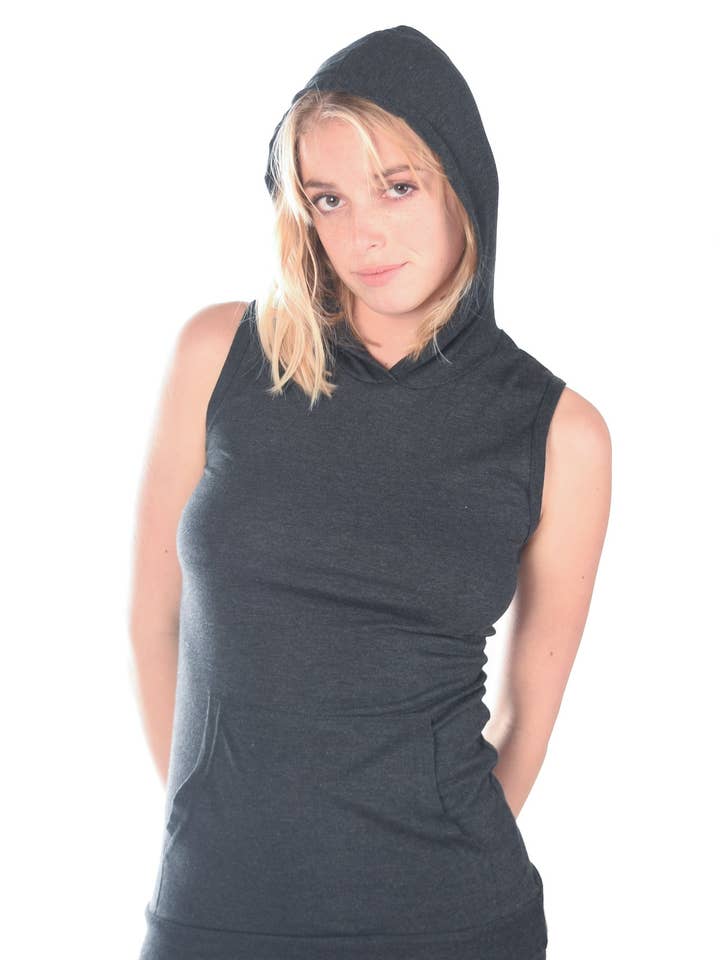 Sudadera con capucha Full Chakra sin mangas para venta al por mayor de Third Eye Threads