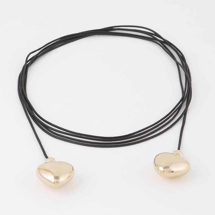 Twin Heart Drop Wrap Necklace for wholesale by 3AM BY H&D ACCESSORIES