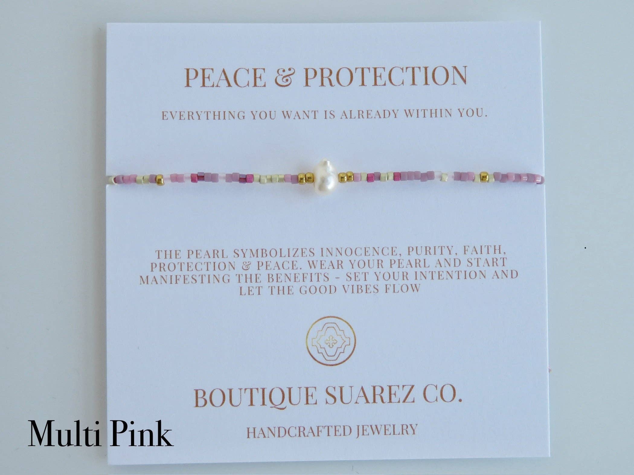 Boutique Suarez Co. - Wholesale Beaded Bracelet - Manifest Peace - Pearl Bracelet19