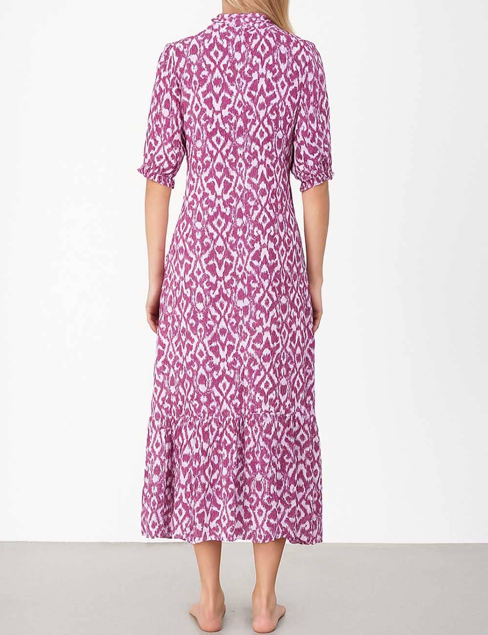 Sweetkama - Vendita all'ingrosso Copricostume - Donna - Vestito lungo copricostume da spiaggia con stampa a rombi FYH89009