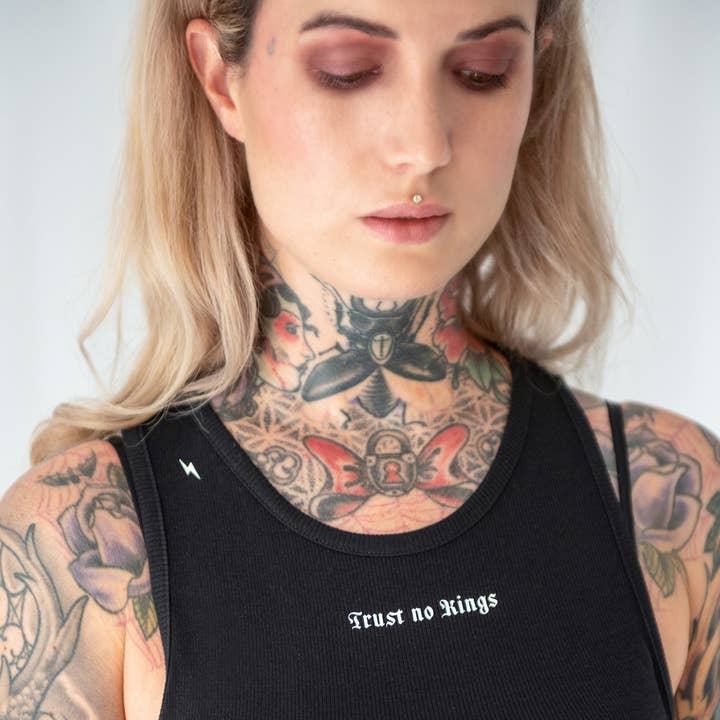 Pour la Rebelle - Wholesale Tank Top - Women's - No Kings Punk Crop Top 12